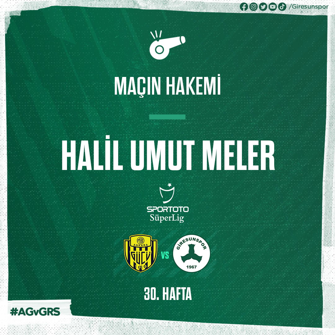 Ankaragücü Maçını Hakem Meler Yönetecek