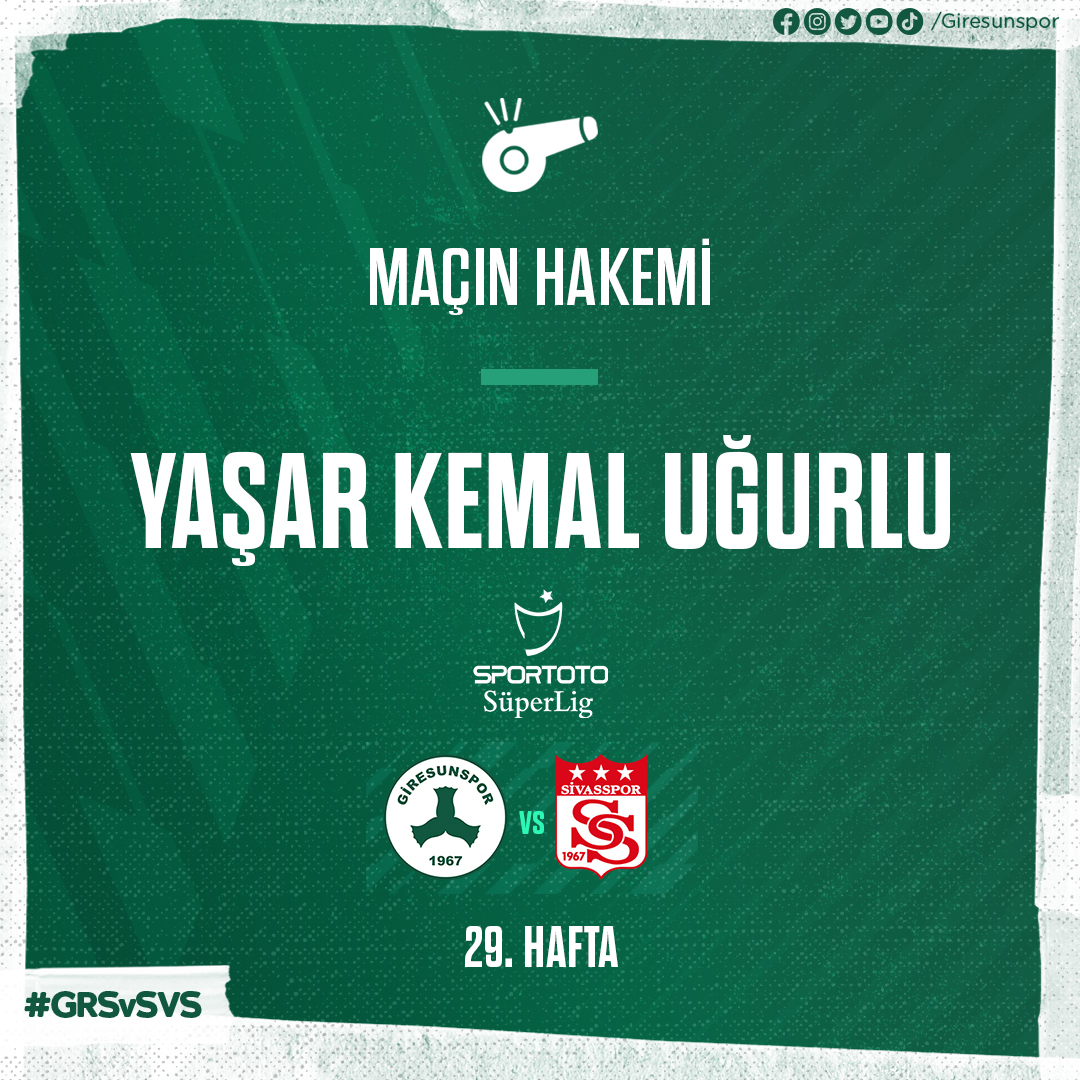 Sivasspor Maçını Hakem Uğurlu Yönetecek