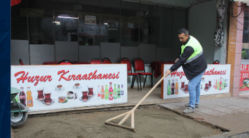 BELEDİYE ŞEHİR GENELİNDE ONARIM VE YENİLEME ÇALIŞMALARINI SÜRDÜRÜYOR