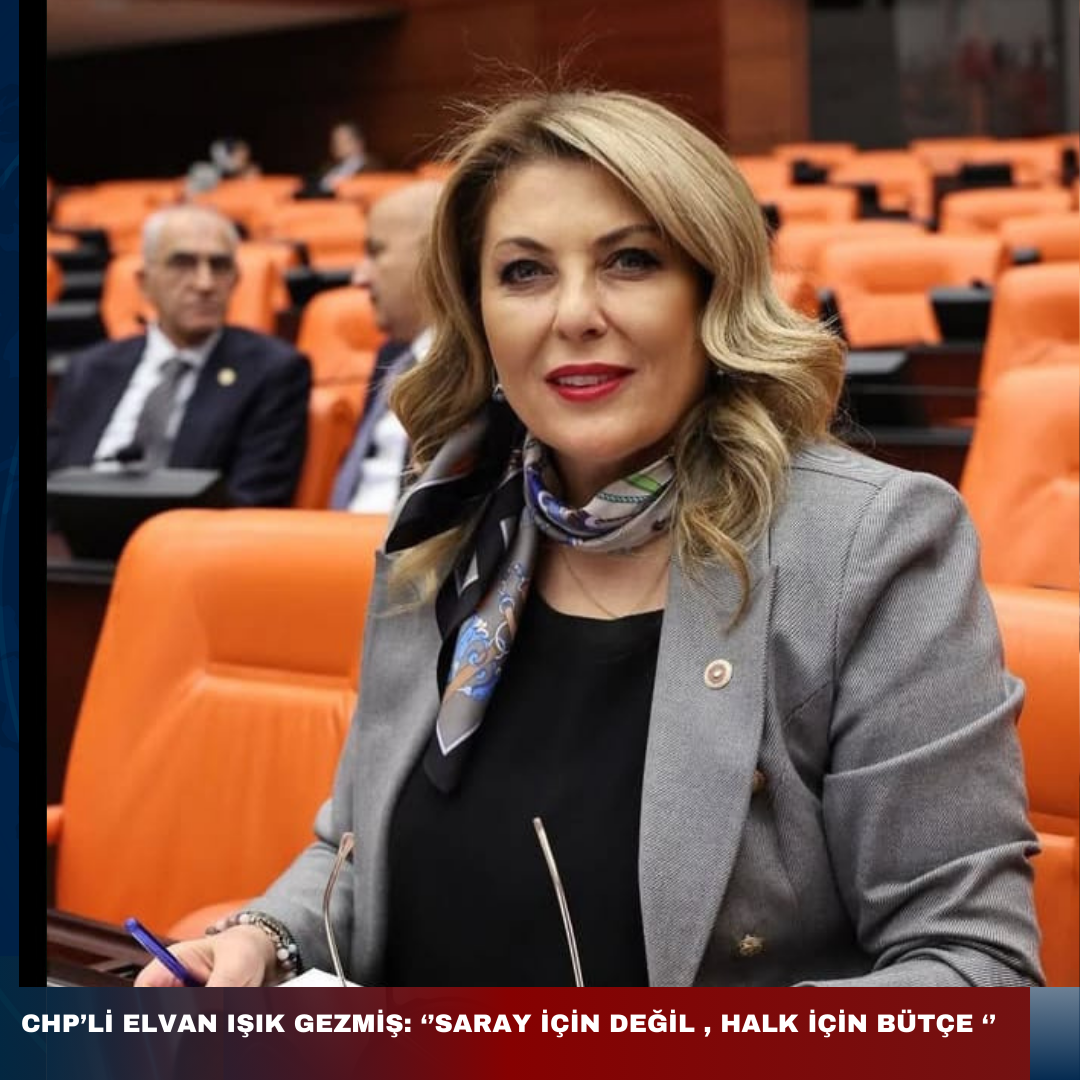 CHP’Lİ ELVAN IŞIK GEZMEŞ: “SARAY İÇİN DEĞİL, HALK İÇİN BÜTÇE”