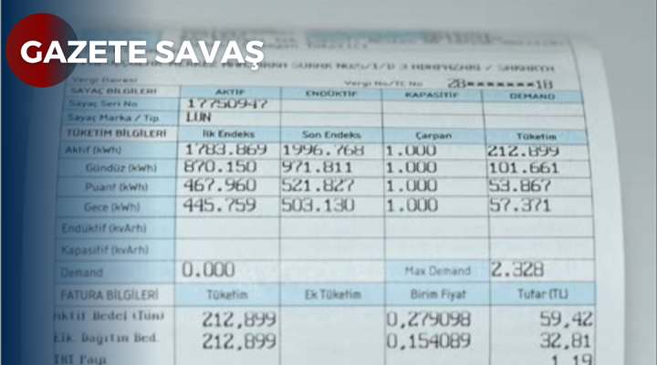 ELEKTRİK FATURASI 1.050 TL’yi GEÇENE SABİT 2.000 TL ÖDEME