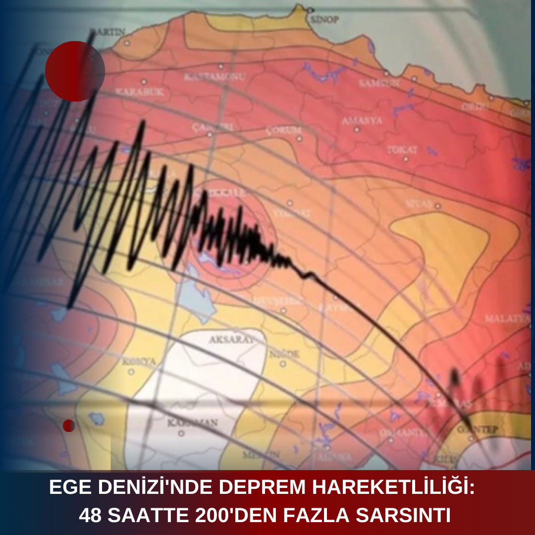 EGE DENİZİ’NDE DEPREM HAREKETLİLİĞİ: 48 SAATTE 200’DEN FAZLA SARSINTI