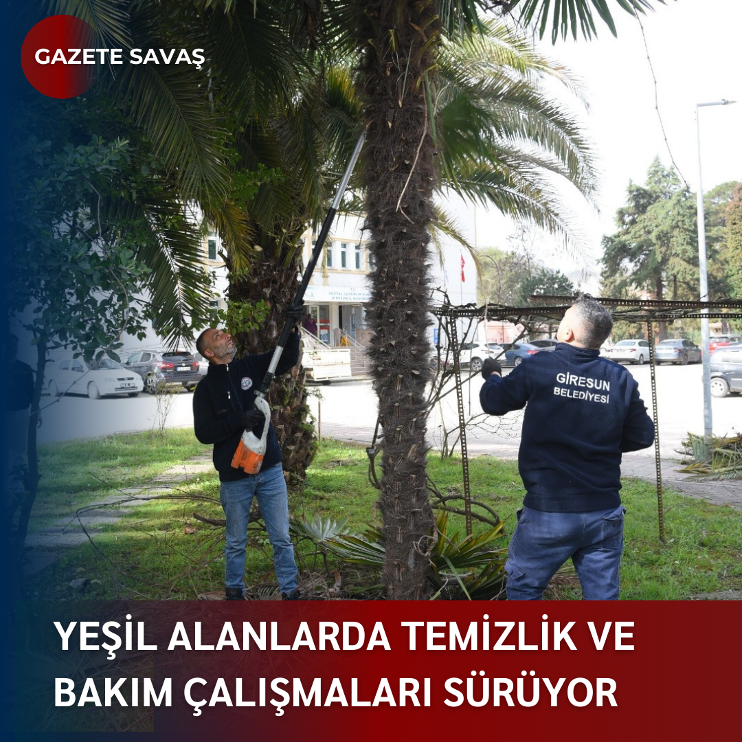 YEŞİL ALANLARDA TEMİZLİK VE BAKIM ÇALIŞMALARI SÜRÜYOR