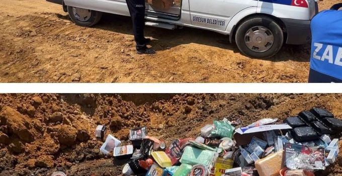 GİRESUN BELEDİYESİ’NDEN MARKETLERE GIDA DENETİMİ: TARİHİ GEÇMİŞ ÜRÜNLER İMHA EDİLDİ